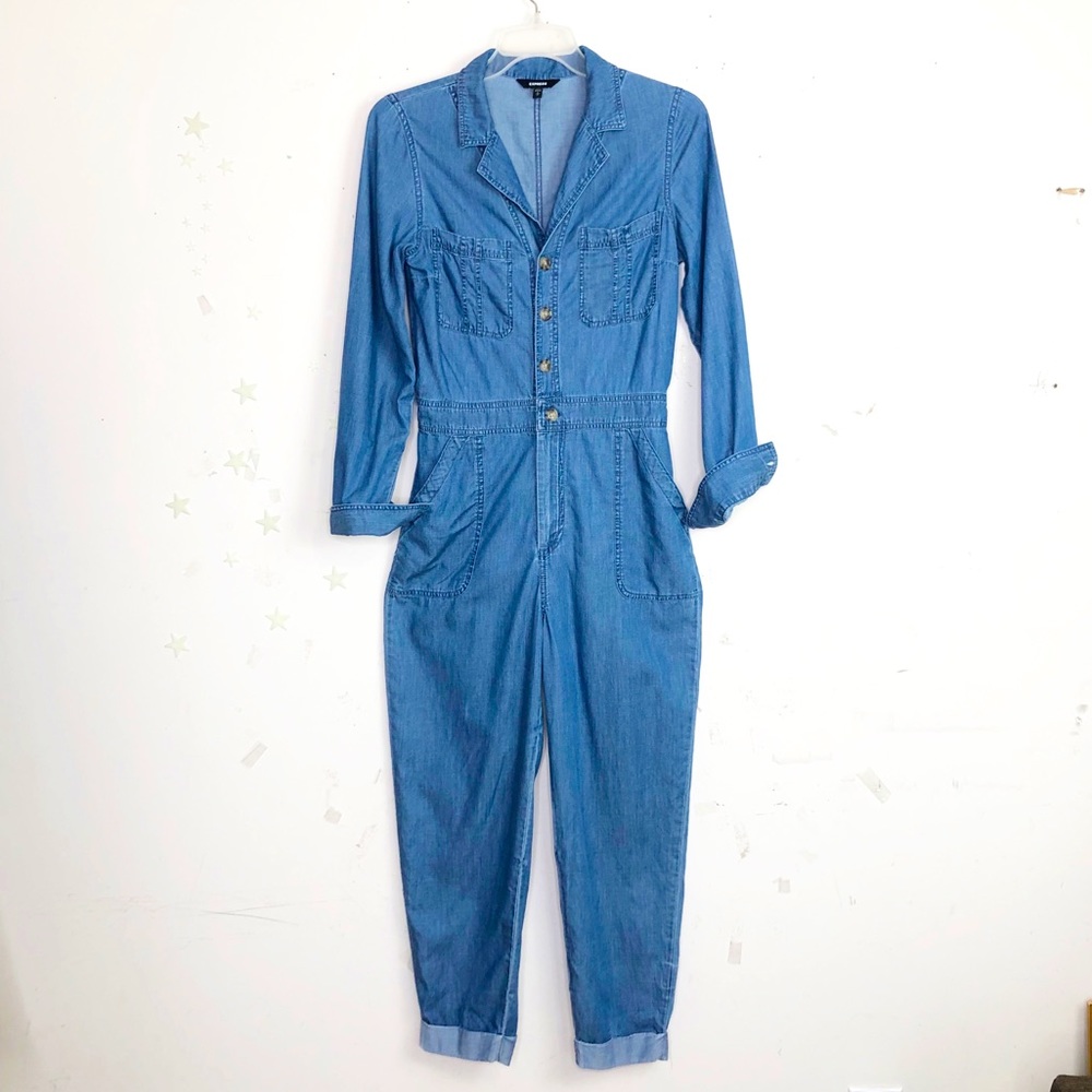 Express denim jumpsuit